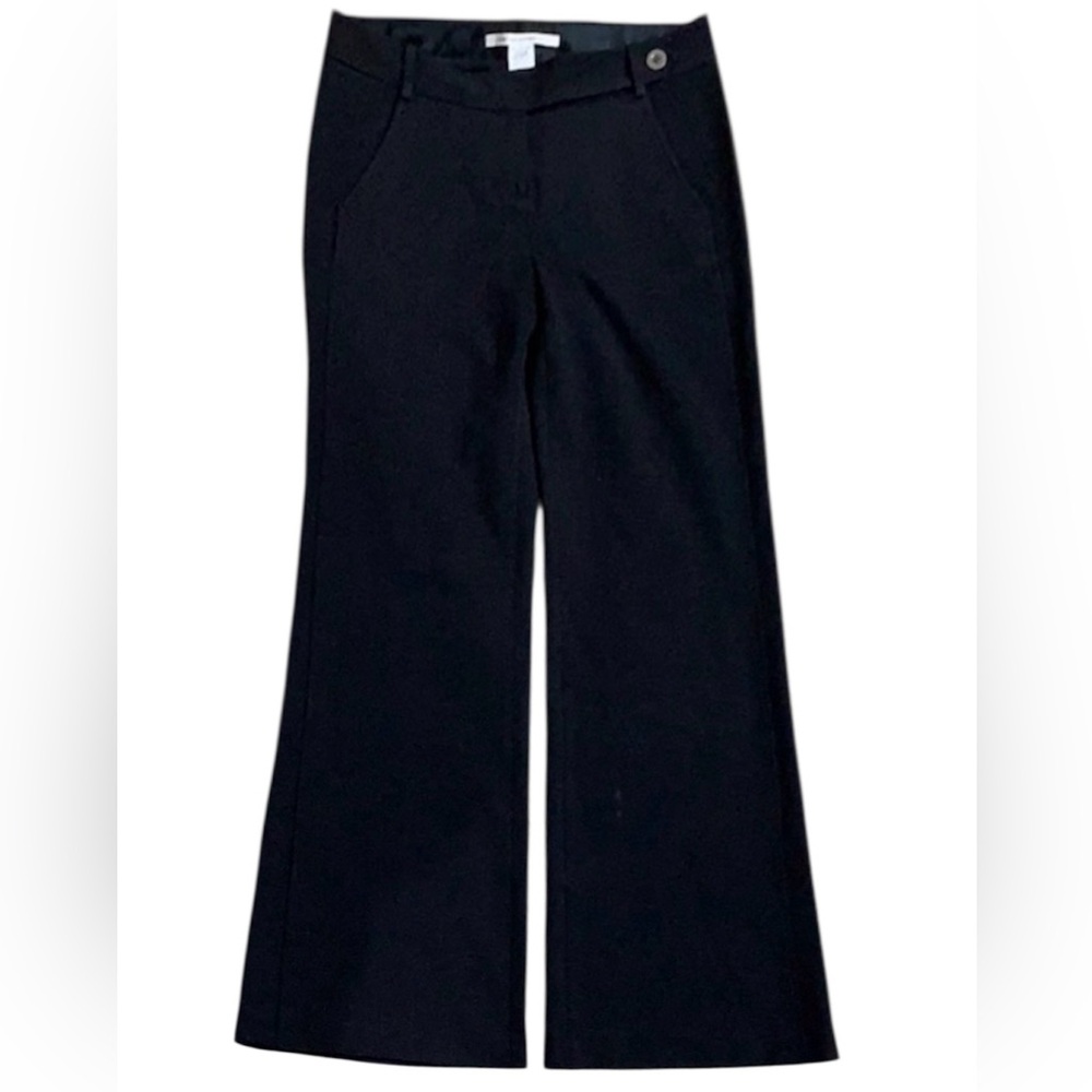 Diane von Furstenberg Navarro Wool Blend Mid-Rise Pants Sz 4